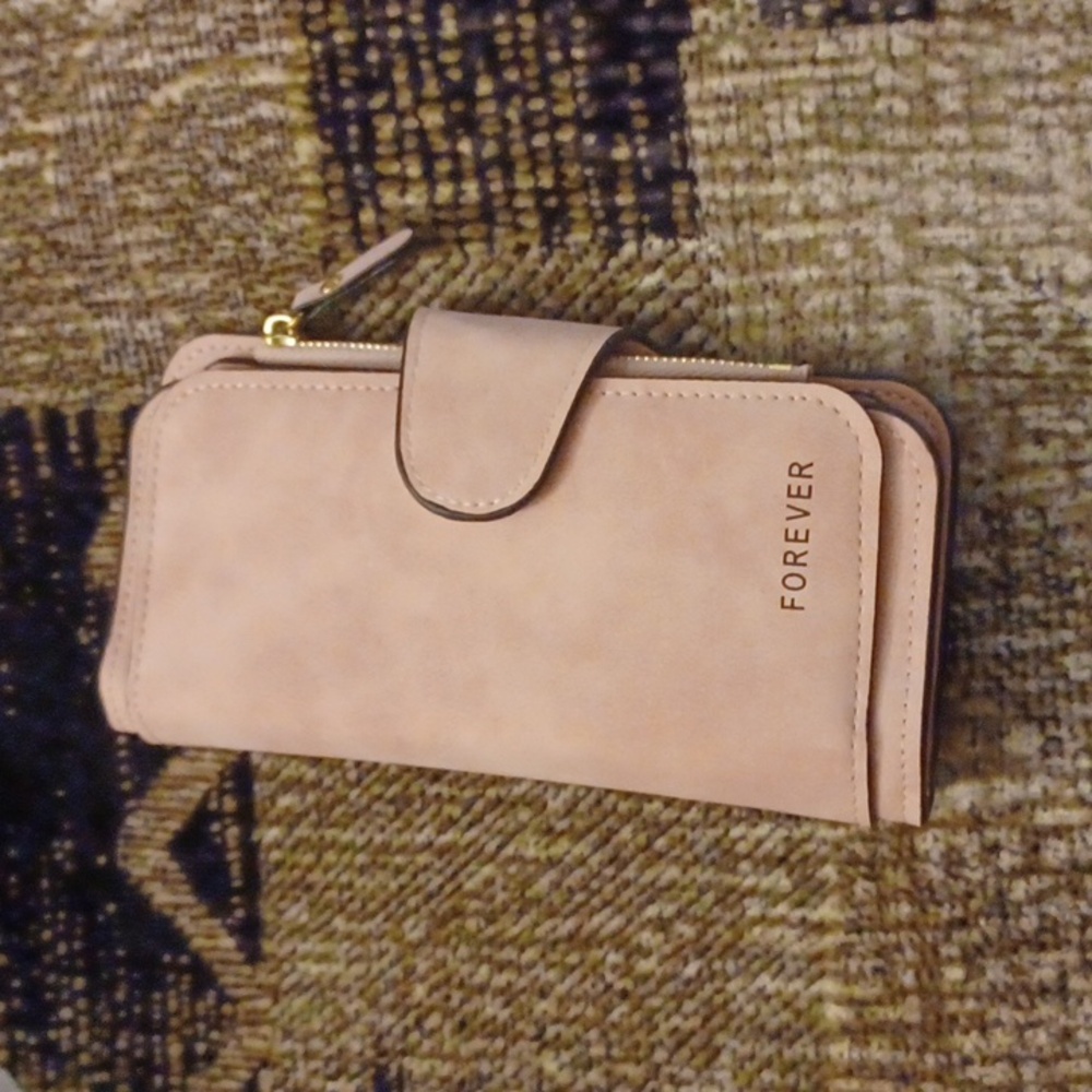 4/$40 New Pink Faux Suede Wallet